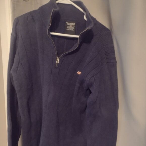 Polo Ralph Lauren quarter zip knitted sweater navy - Picture 1 of 5